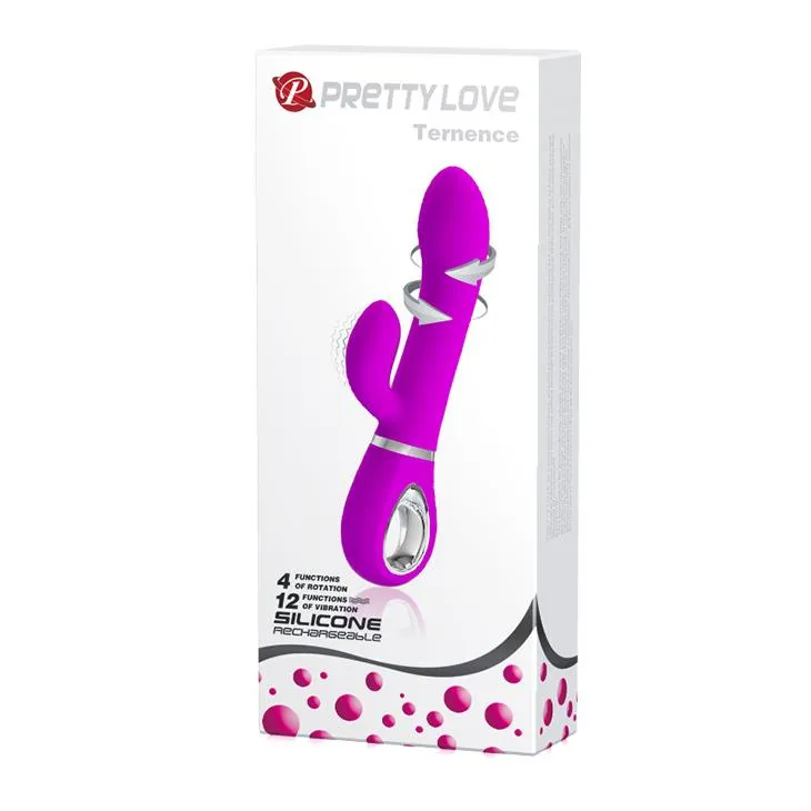 Вибратор-кролик Pretty Love Ternence, 19,6 см (фиолетовый)