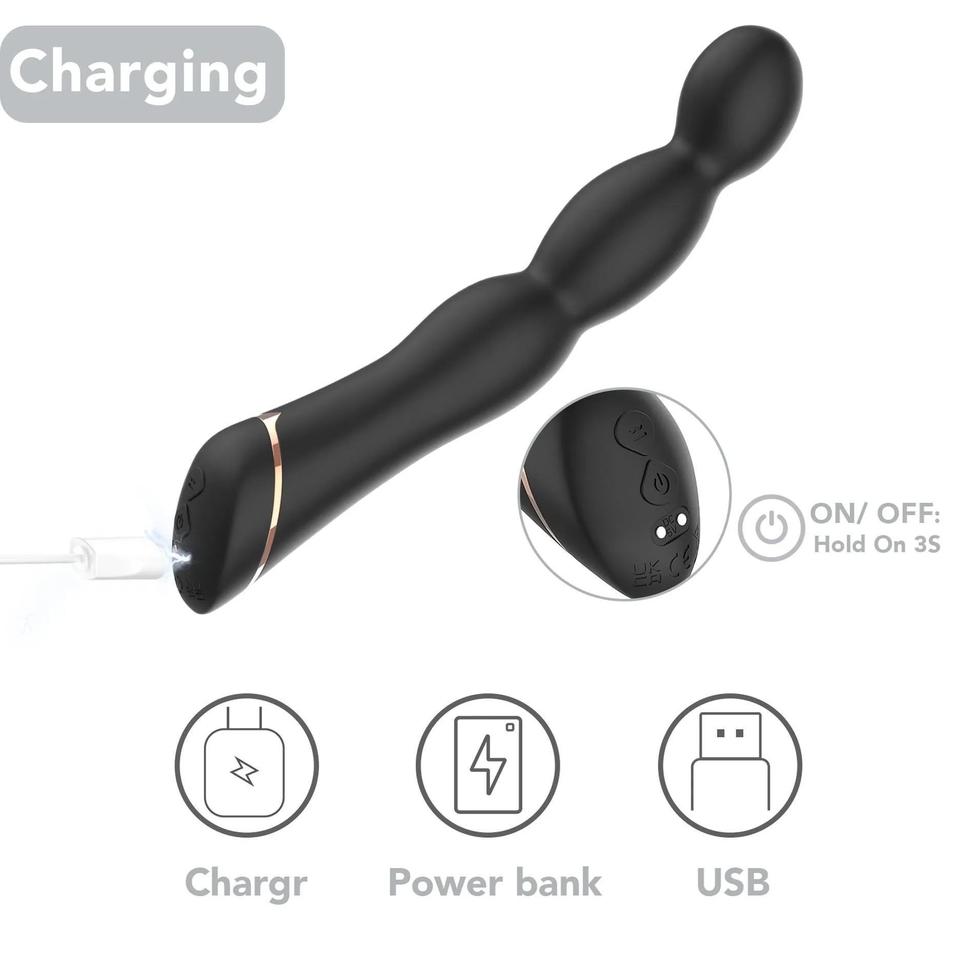 Вибратор B - Series Joy Laband, 21 см (черный)