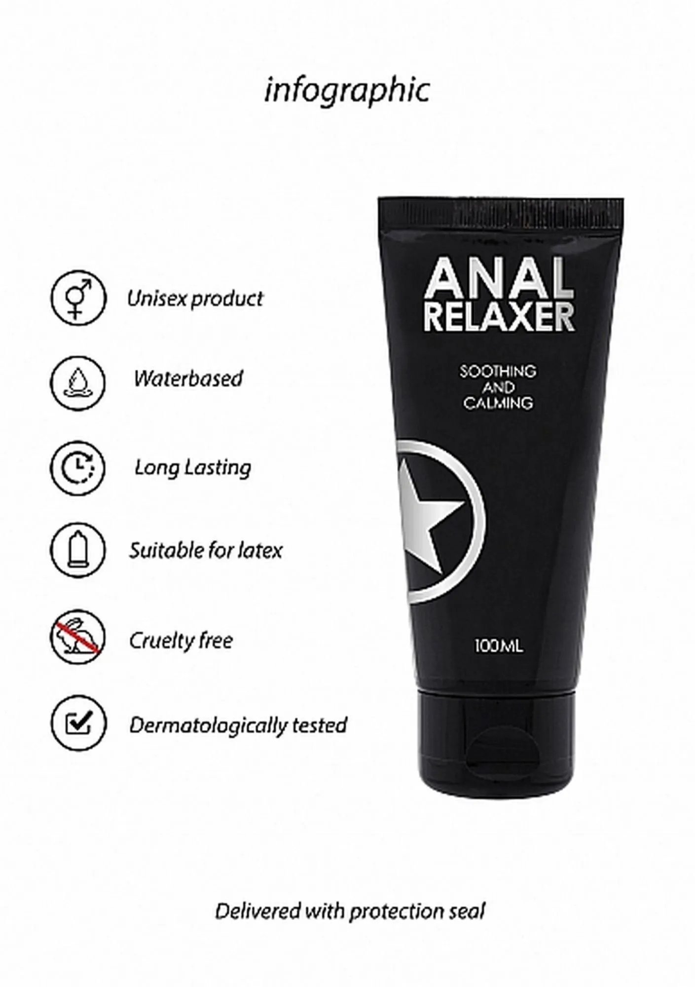 Ouch! Anal Relaxer - Lubrykant analny, Bezzapachowy, 100 ml