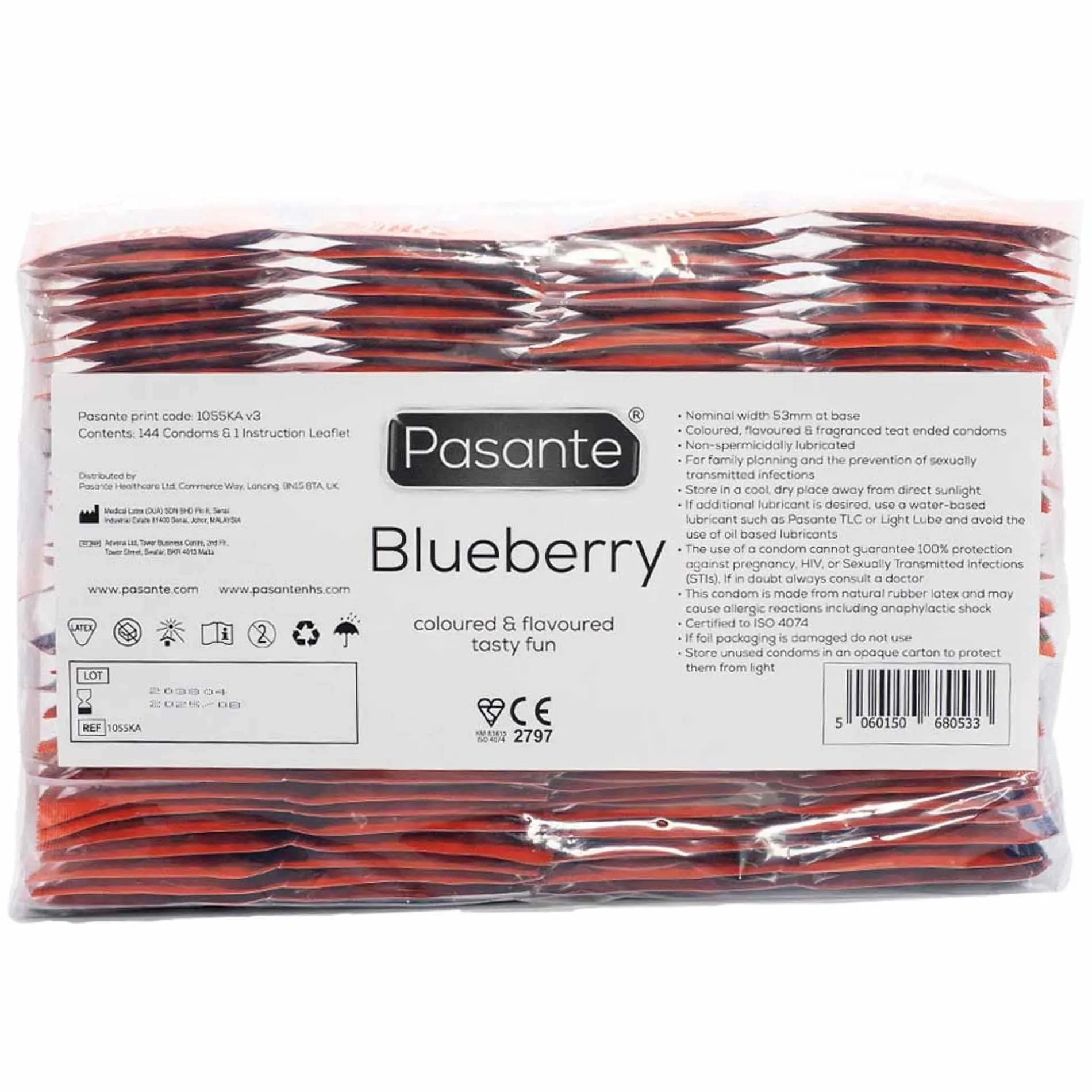 Презервативы Pasante Blueberry Blast, 144 шт