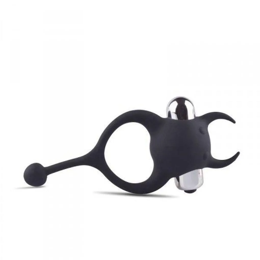 Ерекційне кільце Toyz4lovers Anello Fallico Vivie Devil, 13 см (чорний)
