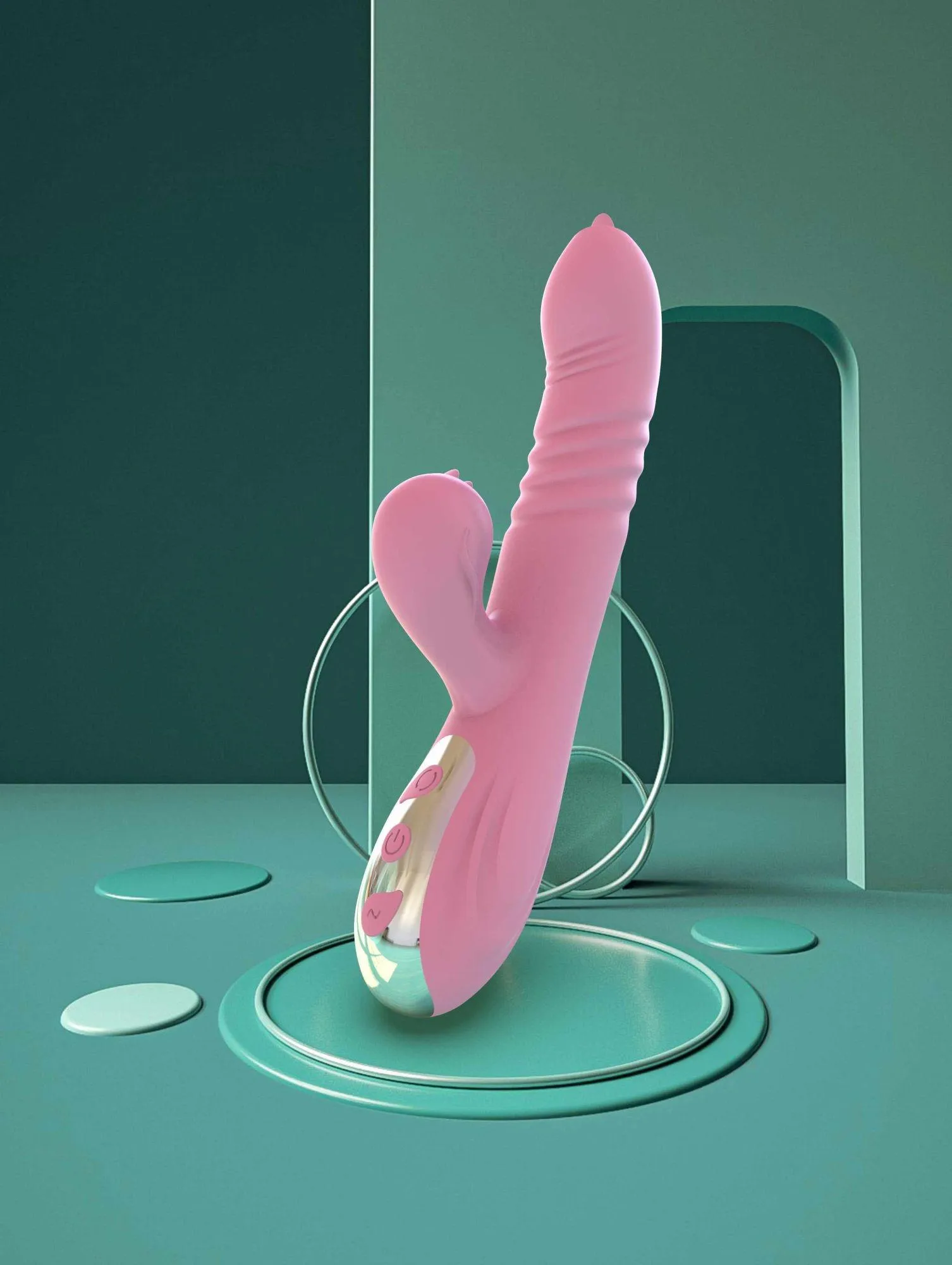 B - Series Lyla Fairy USB - Wibrator, Różowy, 25 cm