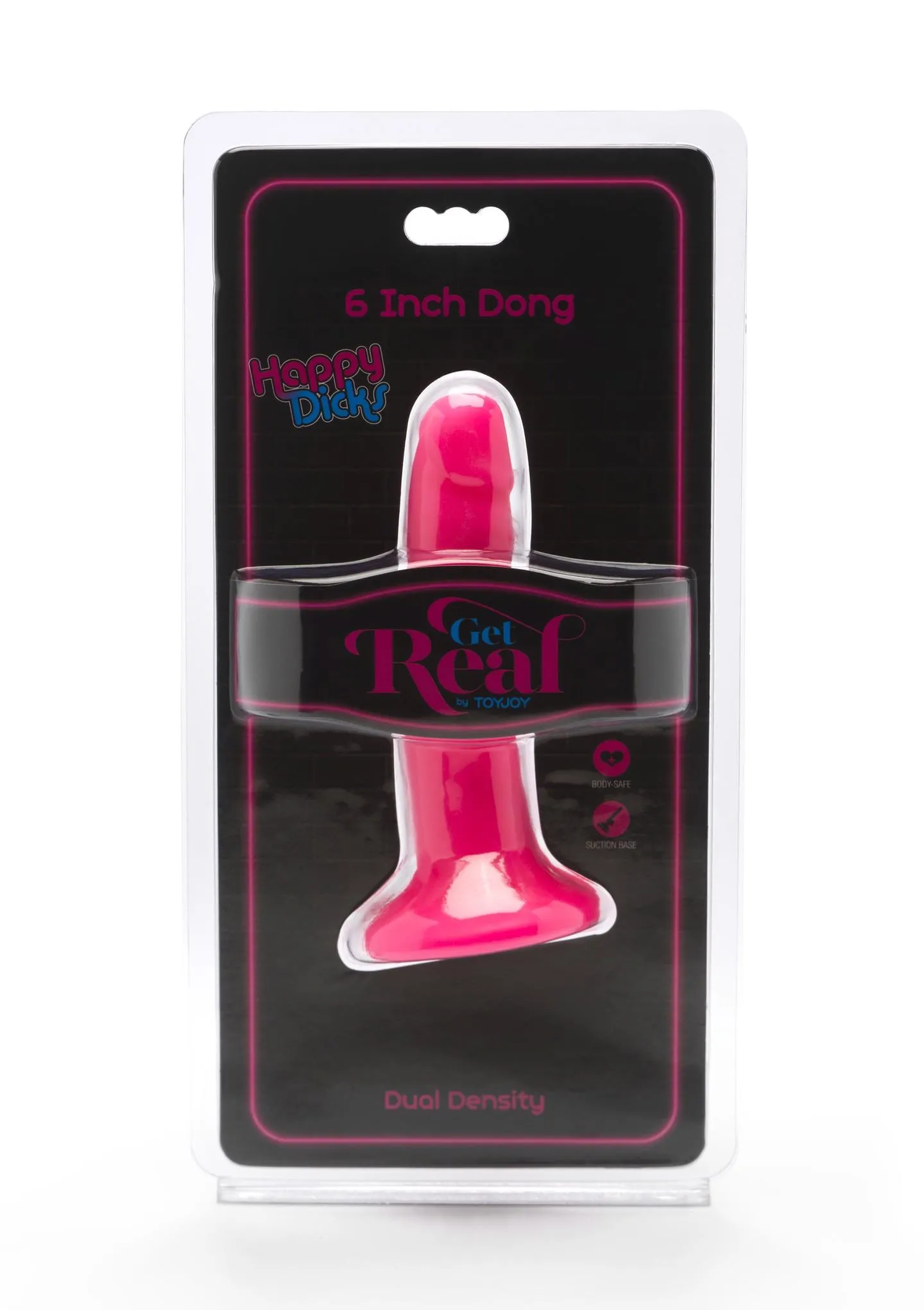 TOYJOY Get Real Happy Dicks - Dildo z przyssawką, Różowy, 15 cm