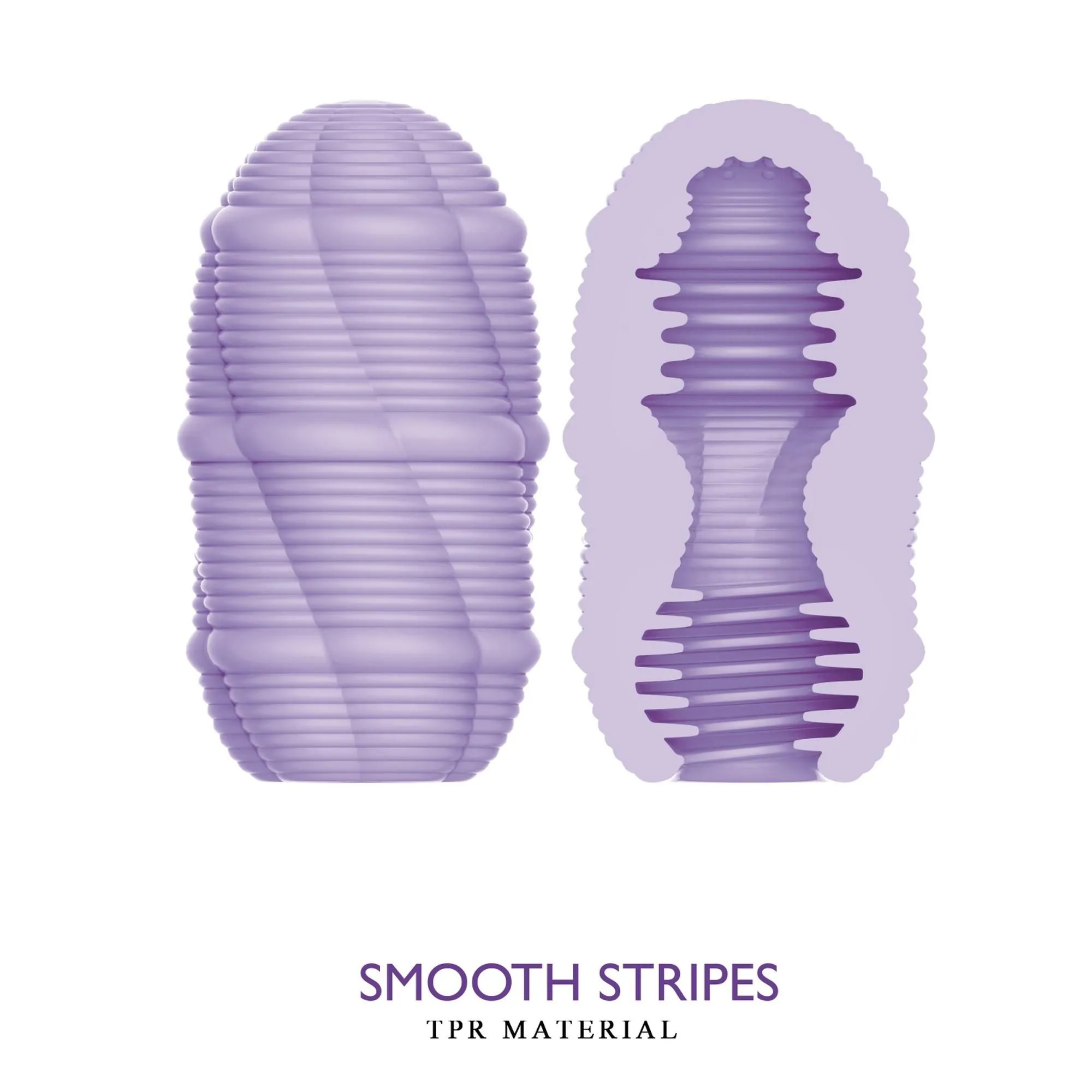 Мастурбатор яйце Pretty Love Smooth Stripes Cupid-X (фіолетовий)