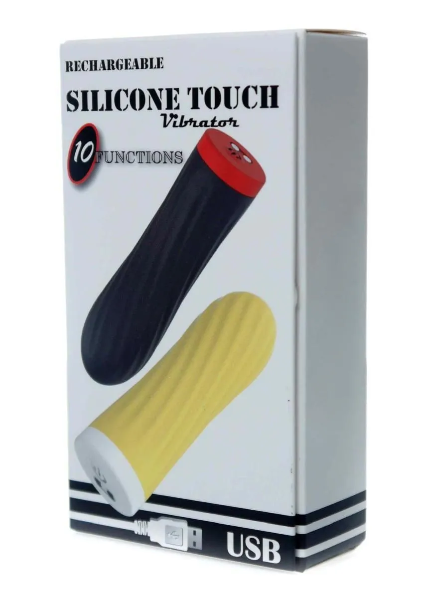 B - Series Magic Rechargeable Silicone Touch - Wibrator, Czarny, 8.5 cm