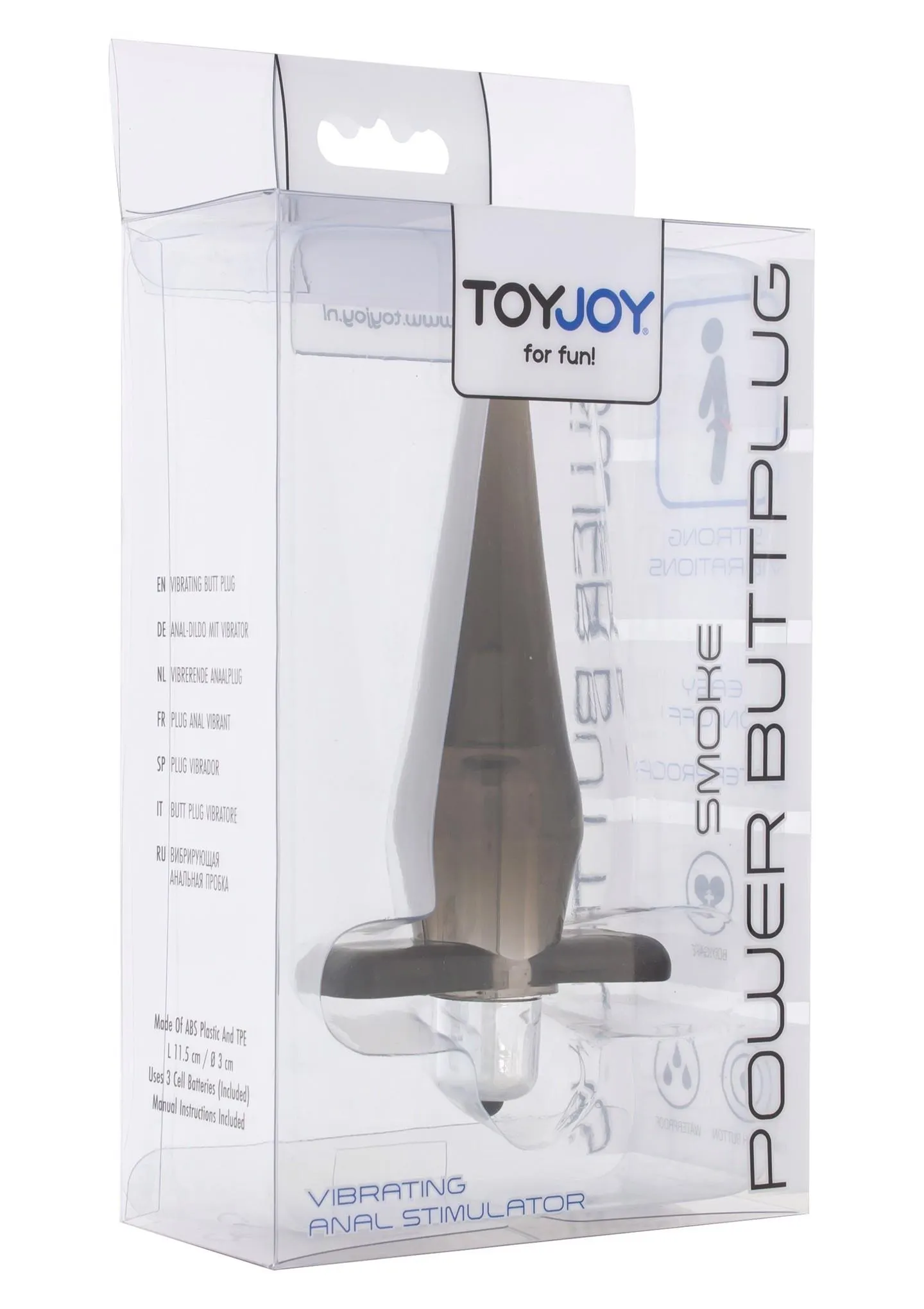 TOYJOY Power Buttplug - Korek analny, Szary, 11.5 cm