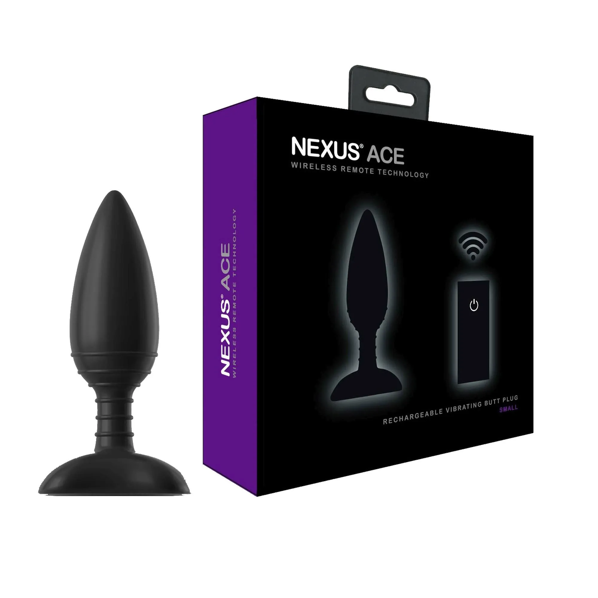 Анальна пробка з вібрацією Ace Remote S, 10 см (чорний)