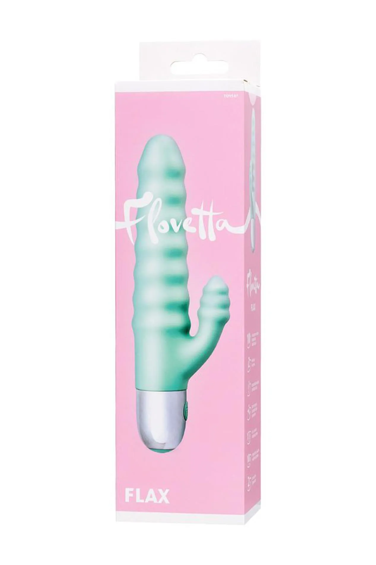 Вибратор-кролик Flovetta Flax, 17.5 см (мятный)