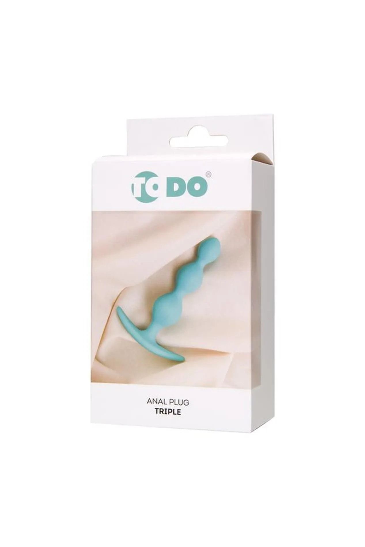 Анальна пробка ToDo by Toyfa Anal plug Triple, 10.5 см (бірюзовий)