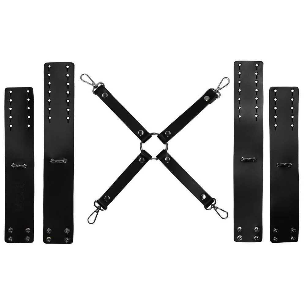 Фиксаторы с наручниками BDSM Domluxe (черный)