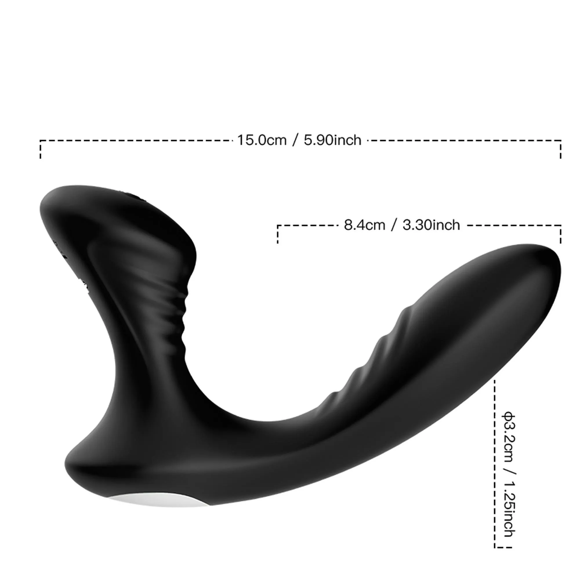 Стимулятор простаты B - Series Joy Storm, 15 см (черный)