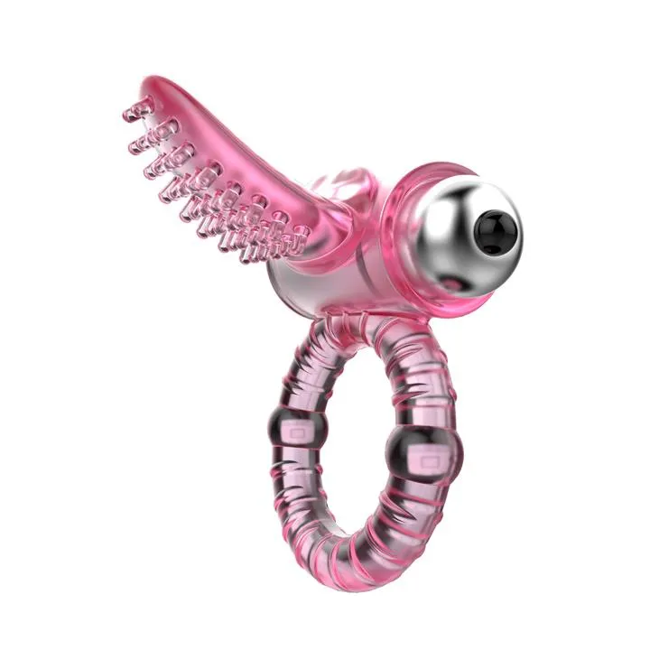 BAILE Sweet Vibration Ring - Wibrujący pierścień erekcyjny, Różowy, 10, 3 cm