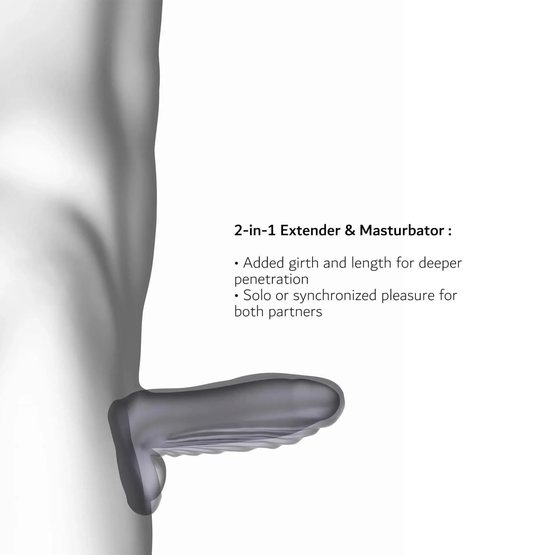 Dorcel Ryzer Max - Nakładka na penisa, Śliwka, 18.2 cm