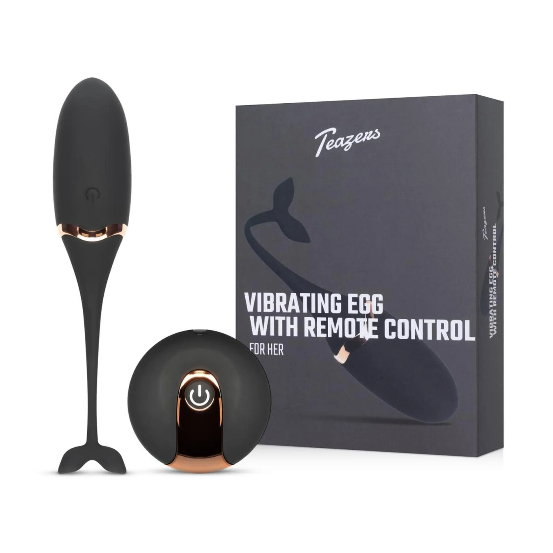Виброяйцо Teazers Luxurious Vibrating Egg, 16 см (черный)