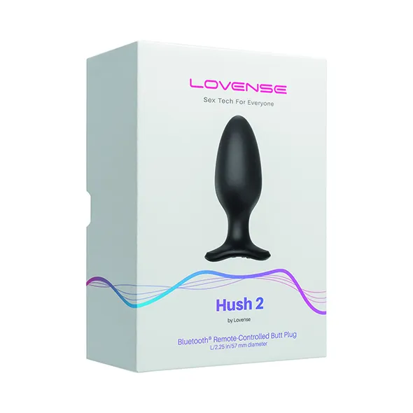 Lovense Hush 2 L - Korek analny, Czarny, 15 cm