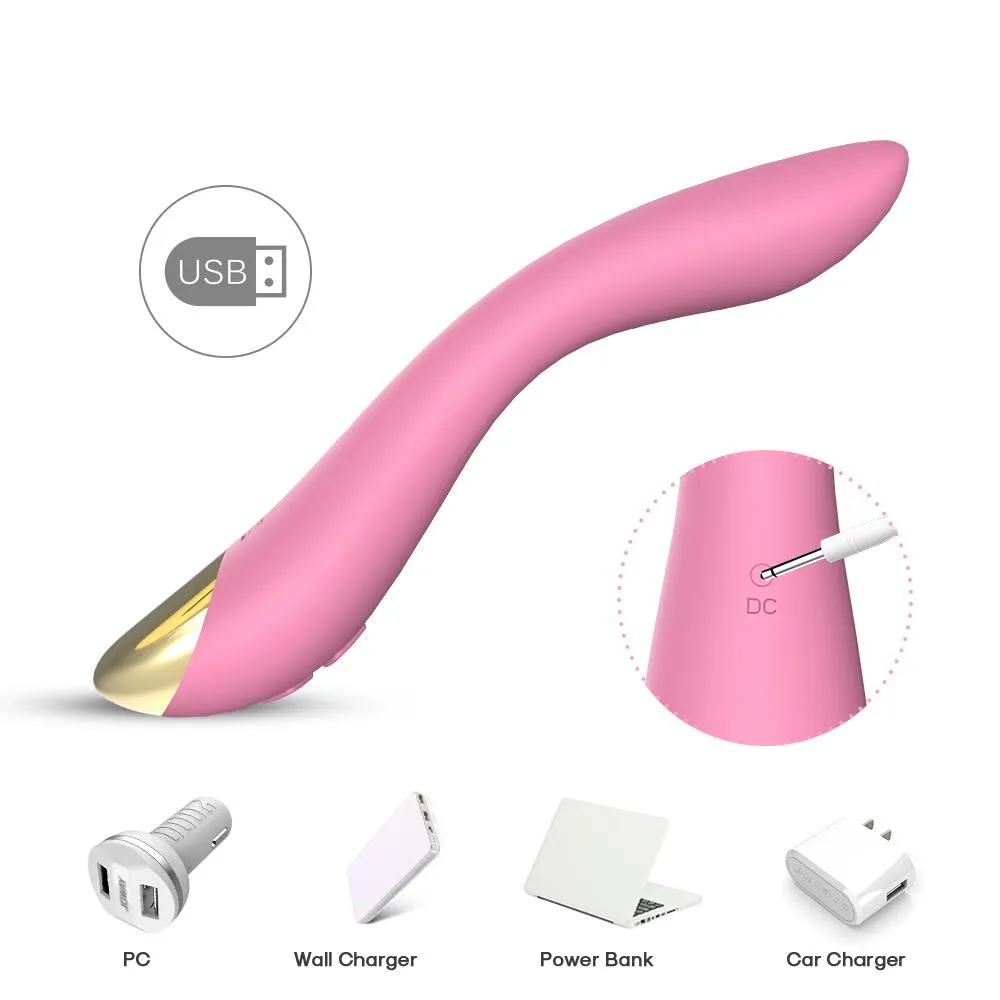 B - Series Joy Flamingo - Wibrator, Jasnoróżowy, 22 cm