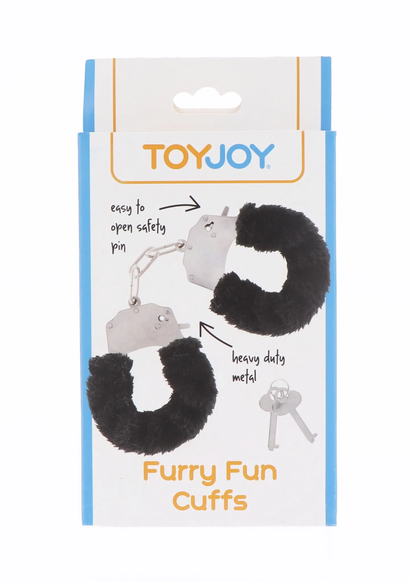 TOYJOY Furry Fun Cuffs - Kajdanki, Czarny, 28 cm