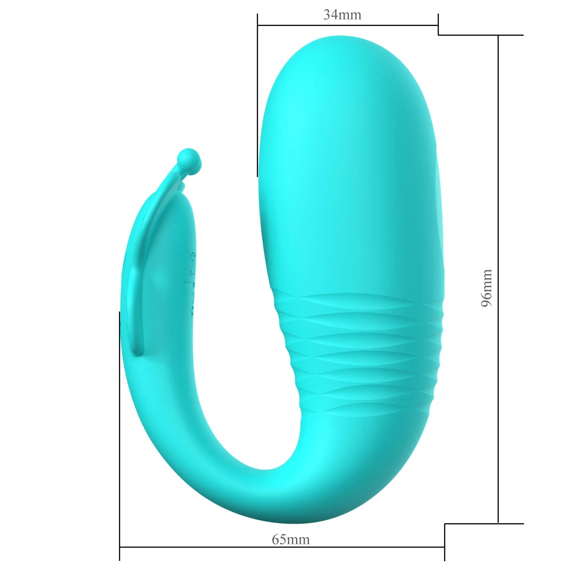 Pretty Love Remi - Wibrator dla par, Turkus, 9.6 cm