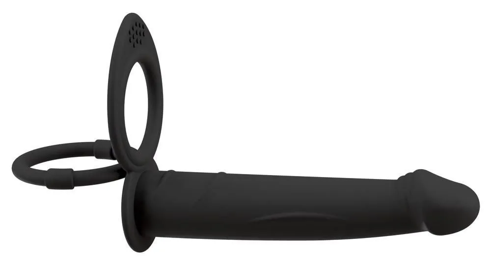 Насадка на пенис Black Velvets RC Double Fucker, 13.1 см (черный)