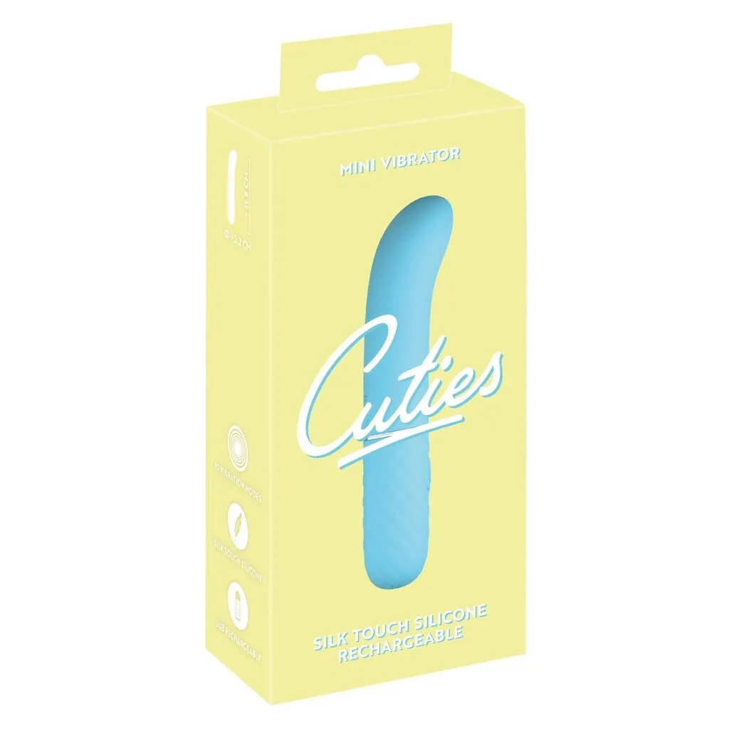 Вибратор Cuties Mini, 11.8 см (голубой)
