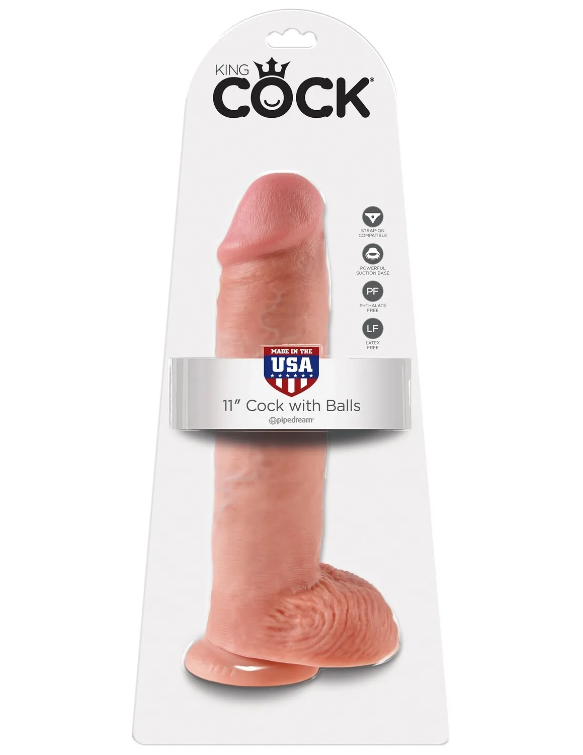 Фалоімітатор King Cock 11", 29 см (тілесний)