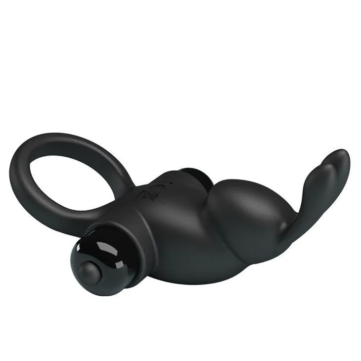 Ерекційне кільце Pretty Love Vibrant Penis Ring I, 11,3 см (чорний)