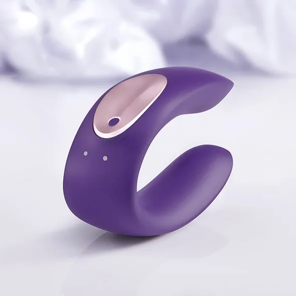 Вибратор Satisfyer Double Plus Remote, 9 см (фиолетовый)