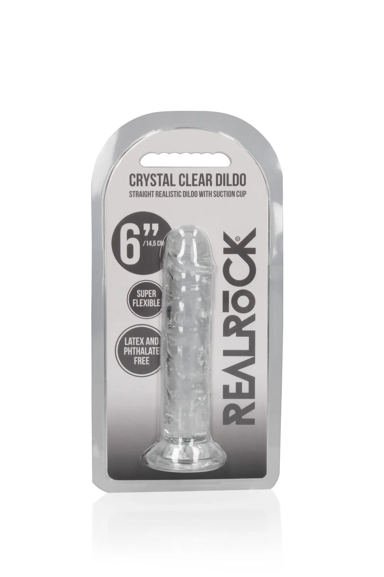 Фаллоимитатор RealRock Crystal Clear Realistic Dildo 6'', 15.5 см (прозрачный)
