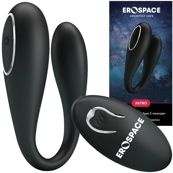 EROSPACE Astro - Wibrator dla par, Czarny, 9, 5 cm
