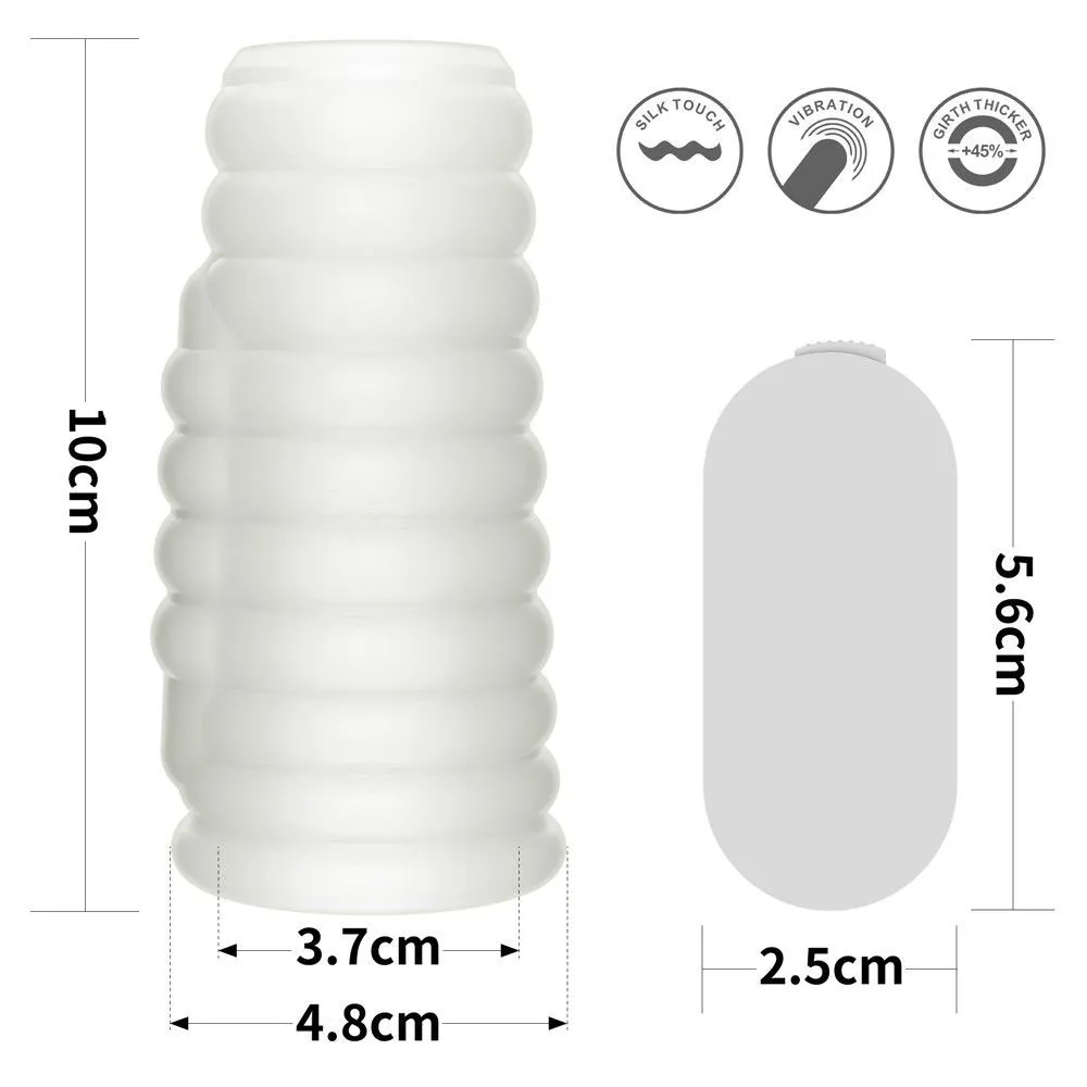 Lovetoy Vibrating Wave Knights Ring - Pierścień erekcyjny, Biały, 10 cm