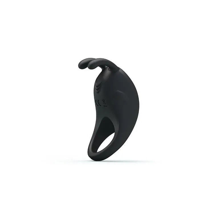 Ерекційне кільце Pretty Love Rabbit Vibrator, 7,5 см (чорний)