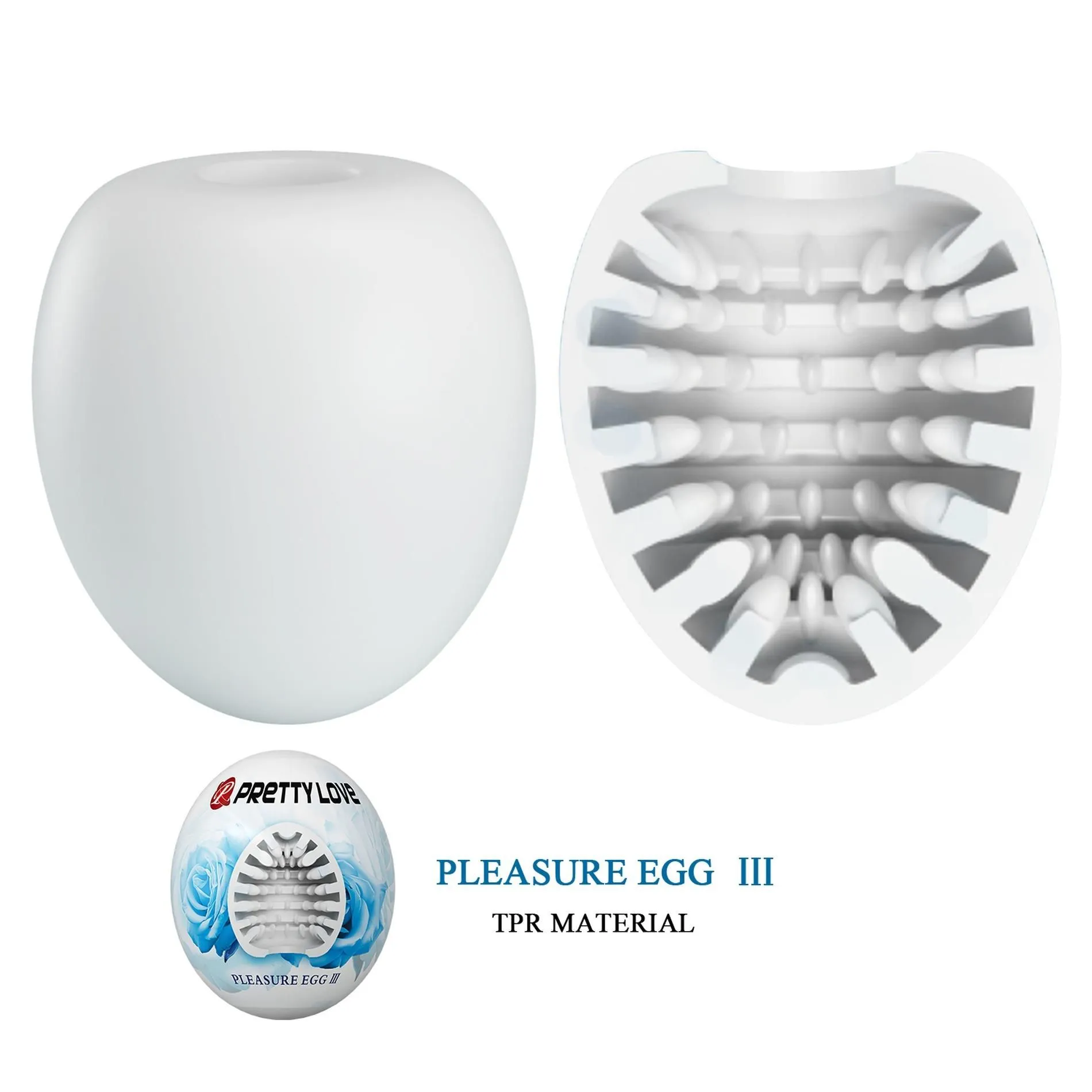 Мастурбатор яйце Pretty Love Pleasure Egg III (білий)