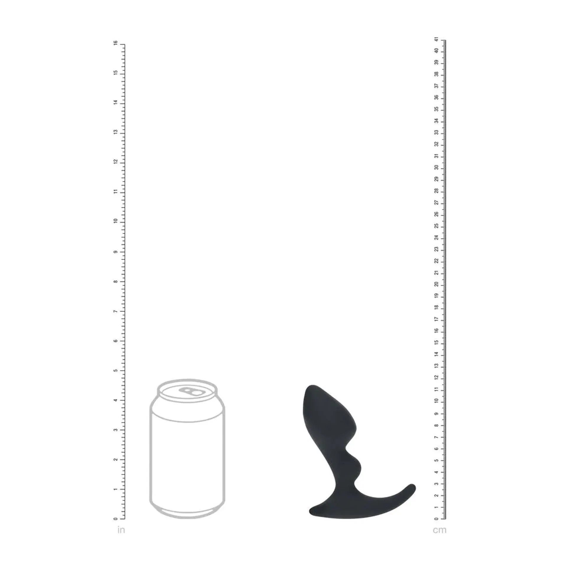 Shots Levelz - Stymulator prostaty, Czarny, 8.7 cm