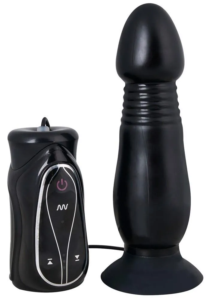 You2Toys Anal Pusher - Korek analny, Czarny, 16 cm