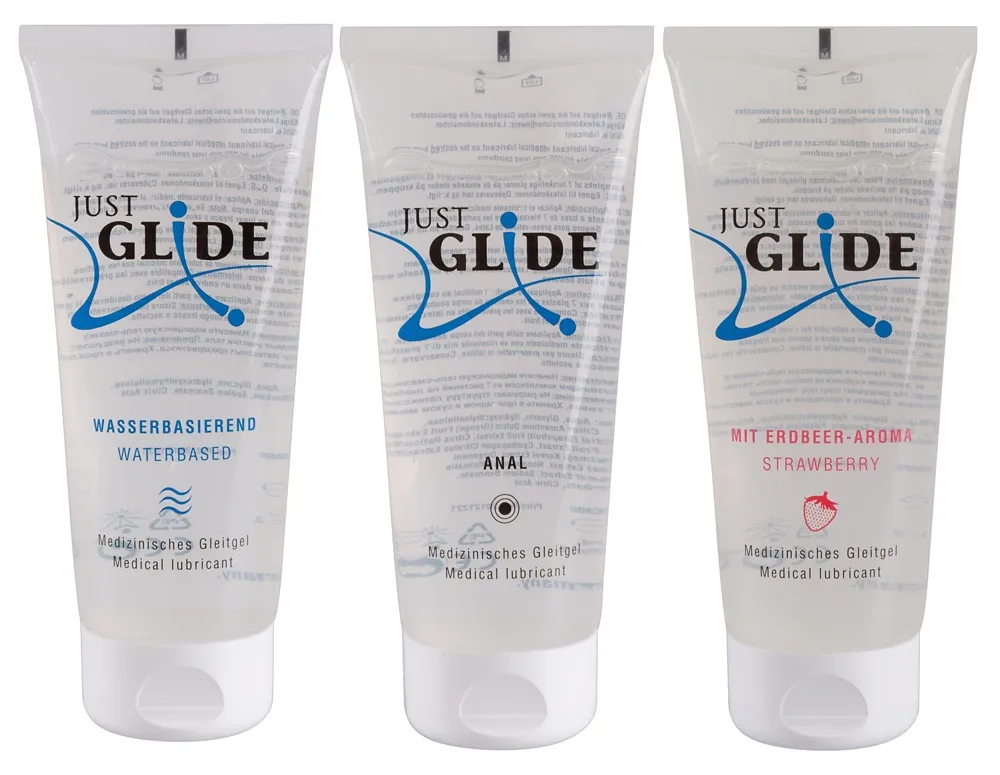 Just Glide - Zestaw lubrykantów na bazie wody, Bezzapachowy, 200 ml