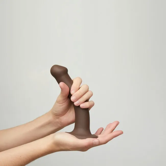 Strap-on-me Bendable Double Density - Dildo, Czarny, 18 cm, M