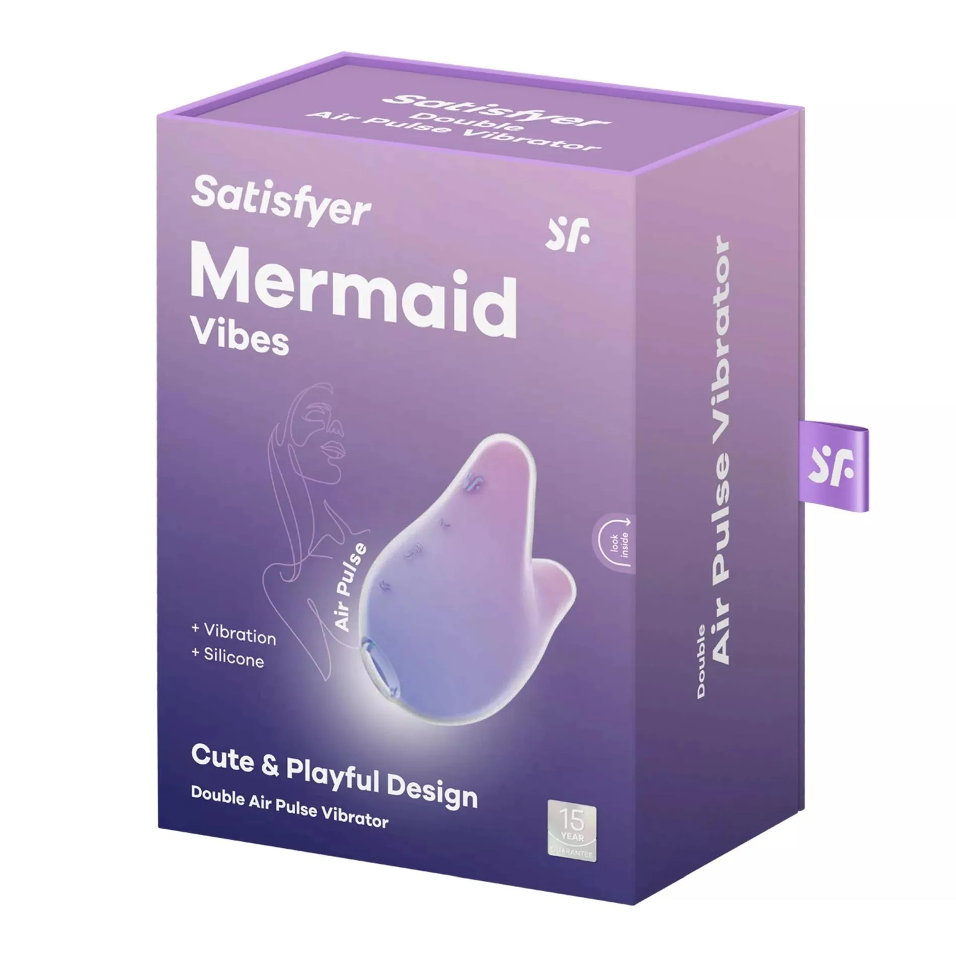 Вакуумний стимулятор клітора з вібрацією Satisfyer Mermaid Vibes (фіолетовий)