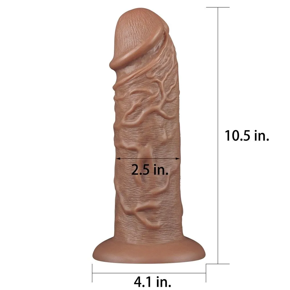 Фалоімітатор LoveToy Realistic Chubby, 26,6 см (тілесний)