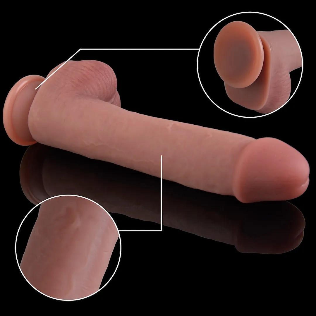 Фалоімітатор Erospace Natural Play D3, 24 см (тілесний)