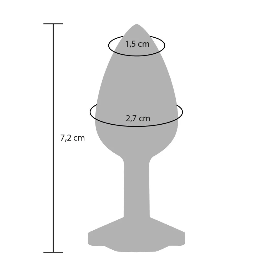 TOYJOY Starlight Booty Jewel Small - Korek analny, Srebro, 7.2 cm, S
