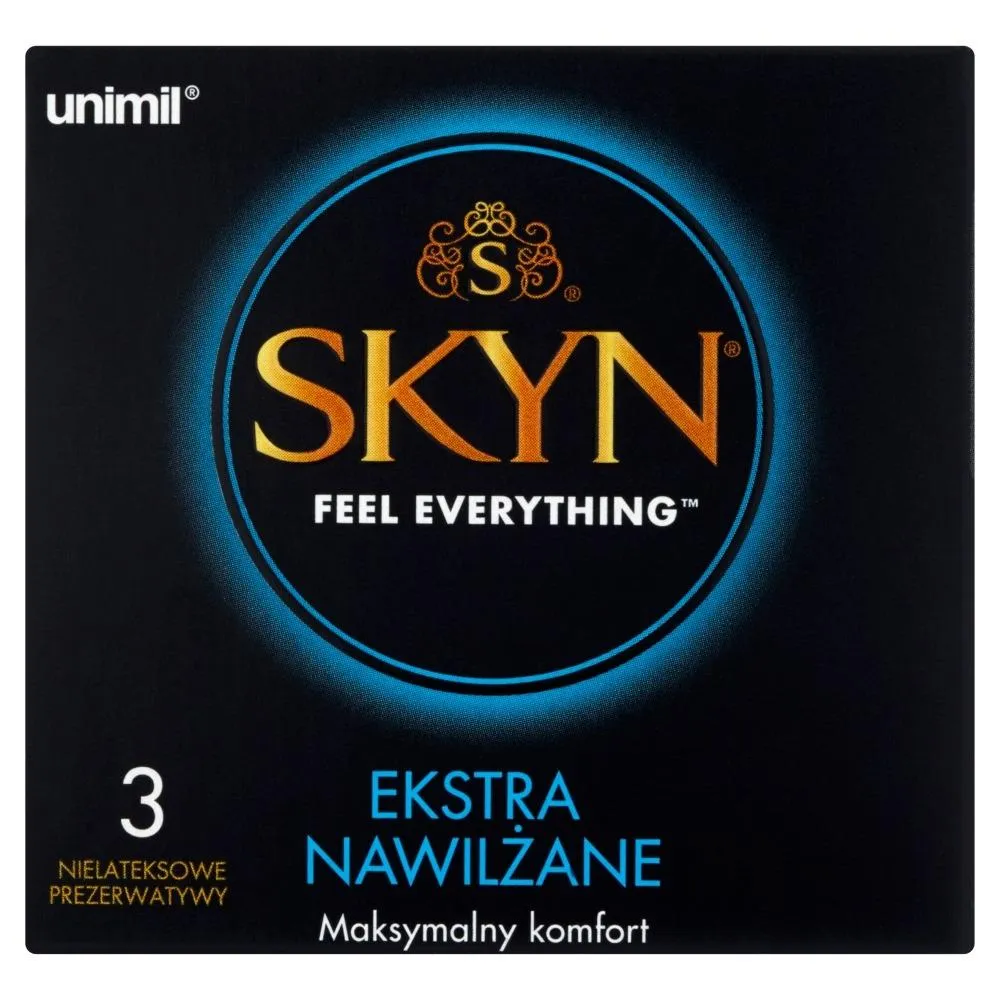 SKYN Skyn Ekstra Nawilżane - Prezerwatywy, Naturalny, Bezzapachowy, 18 cm