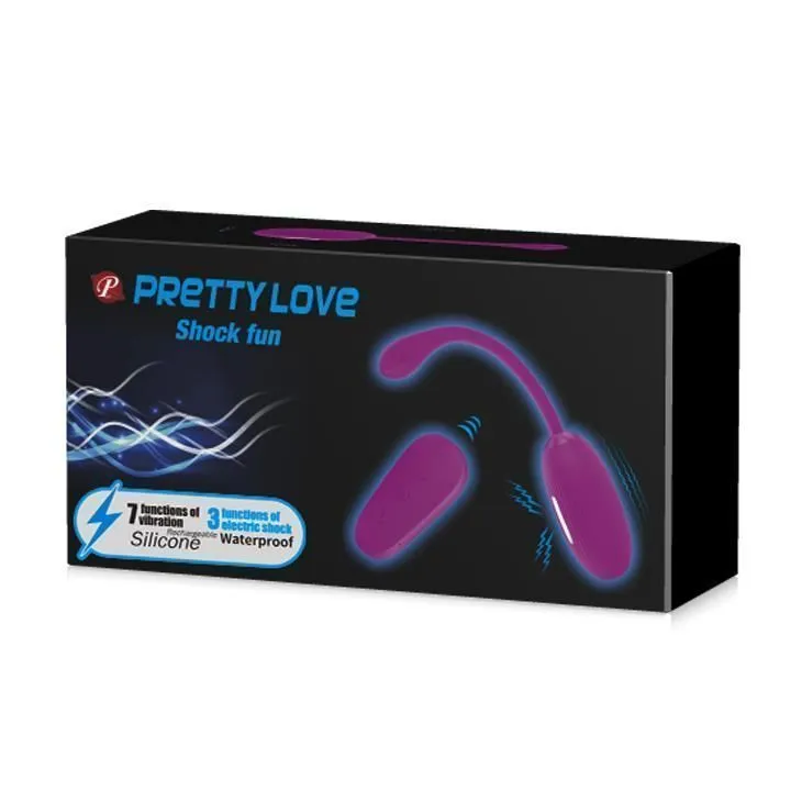 Віброяйце Pretty Love Shock Fun, 19 см (фіолетовий)