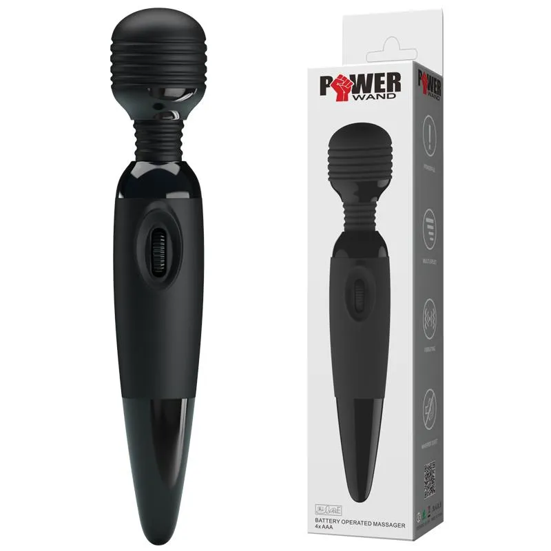 BAILE Power Wand - Wibrator, Czarny, 25 cm