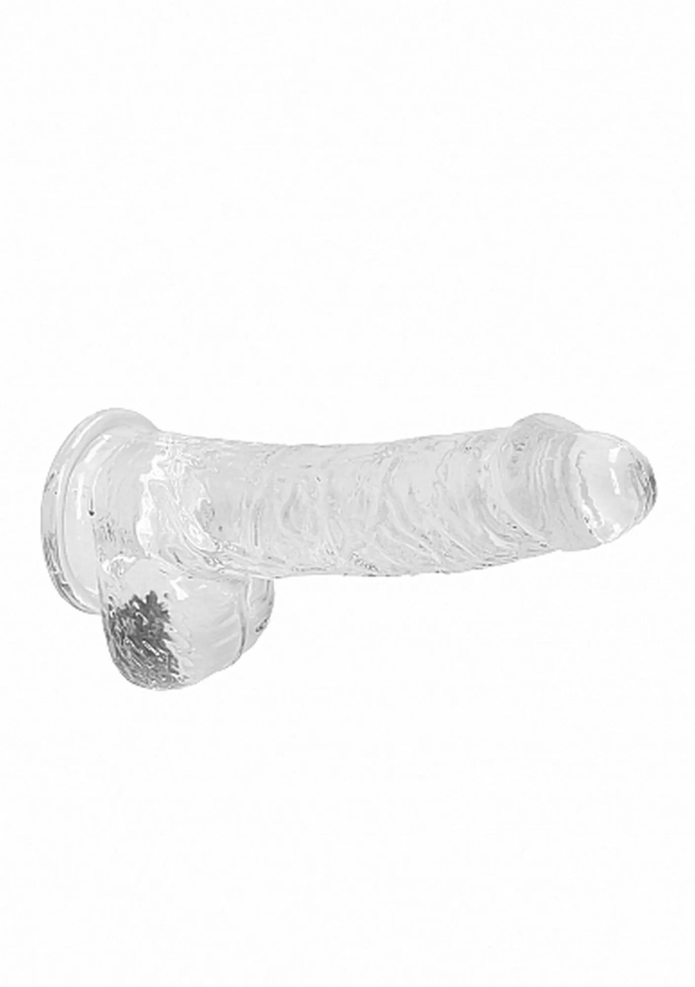 RealRock Crystal Clear 6" - Dildo, Przezroczysty, 17 cm