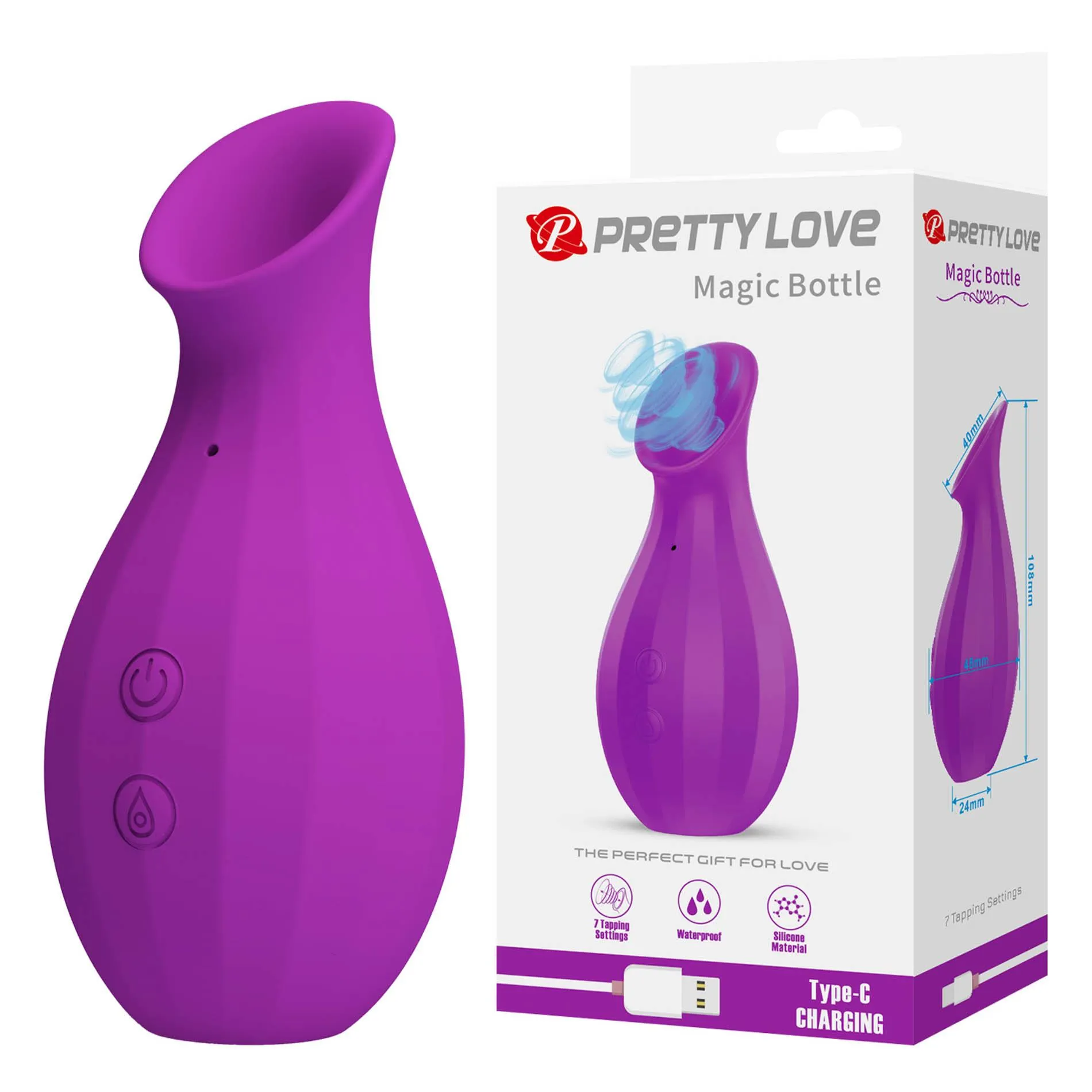 Вакуумний стимулятор клітора Pretty Love Magic Bottle (фіолетовий)