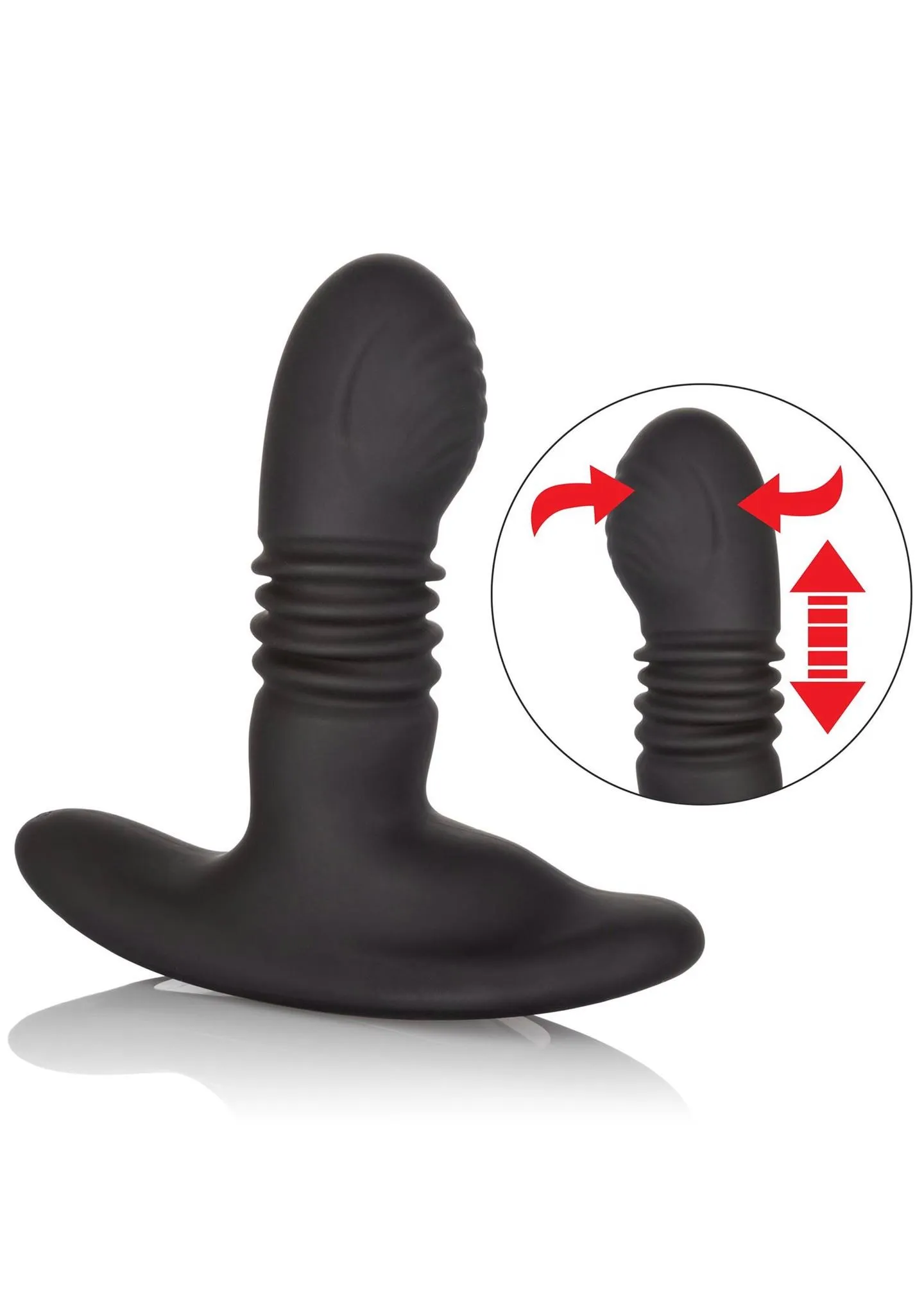 Анальный вибратор CalExotics Eclipse Thrusting Rotator, 9.5 см (черный)