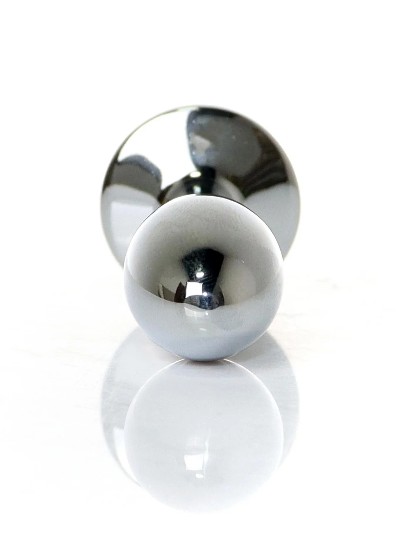 B - Series HeavyFun Jewellery Silver Plug Clear S - Korek analny, Przezroczysty, 7.7 cm, S