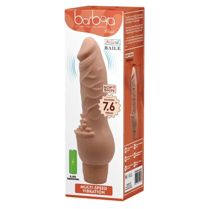 BAILE Barbara Clark Vibrator Flesh - Wibrator, W kolorze cielistym, 19, 5 cm