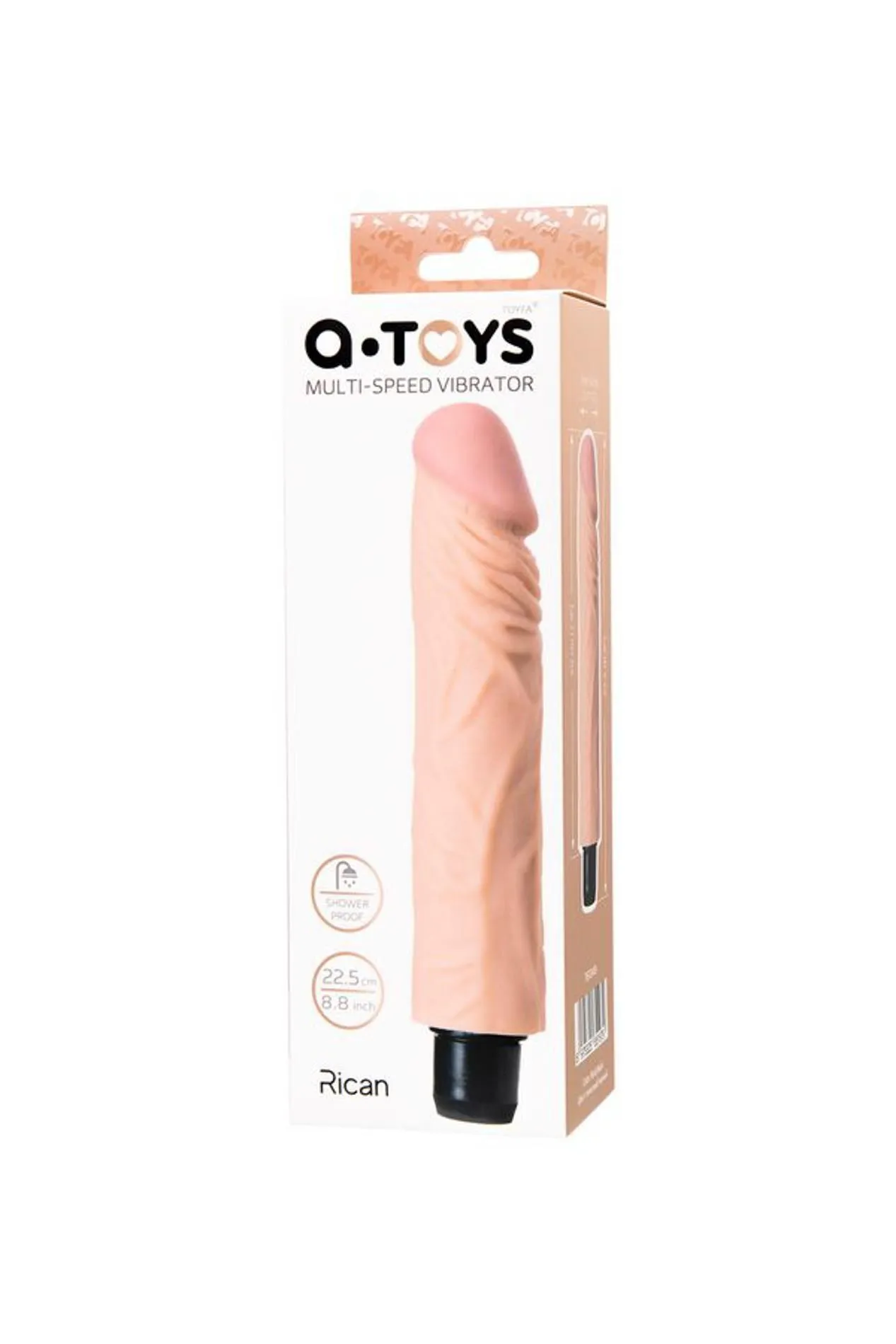 Вибратор A-Toys Real Vibrator, 22.5 см (телесный)