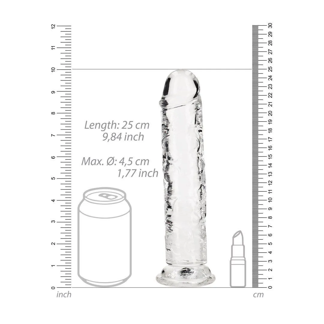 Фаллоимитатор RealRock Crystal Clear 9'', 25 см (прозрачный)